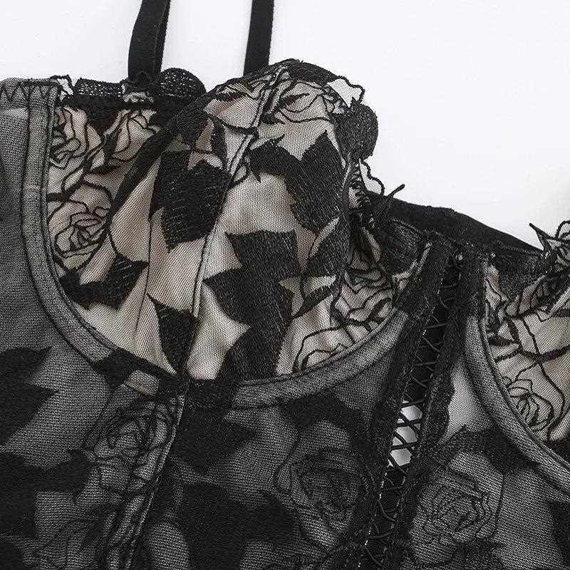 新款直销性感内衣女花朵刺绣蕾丝软钢圈文胸法式背心式小胸聚拢文