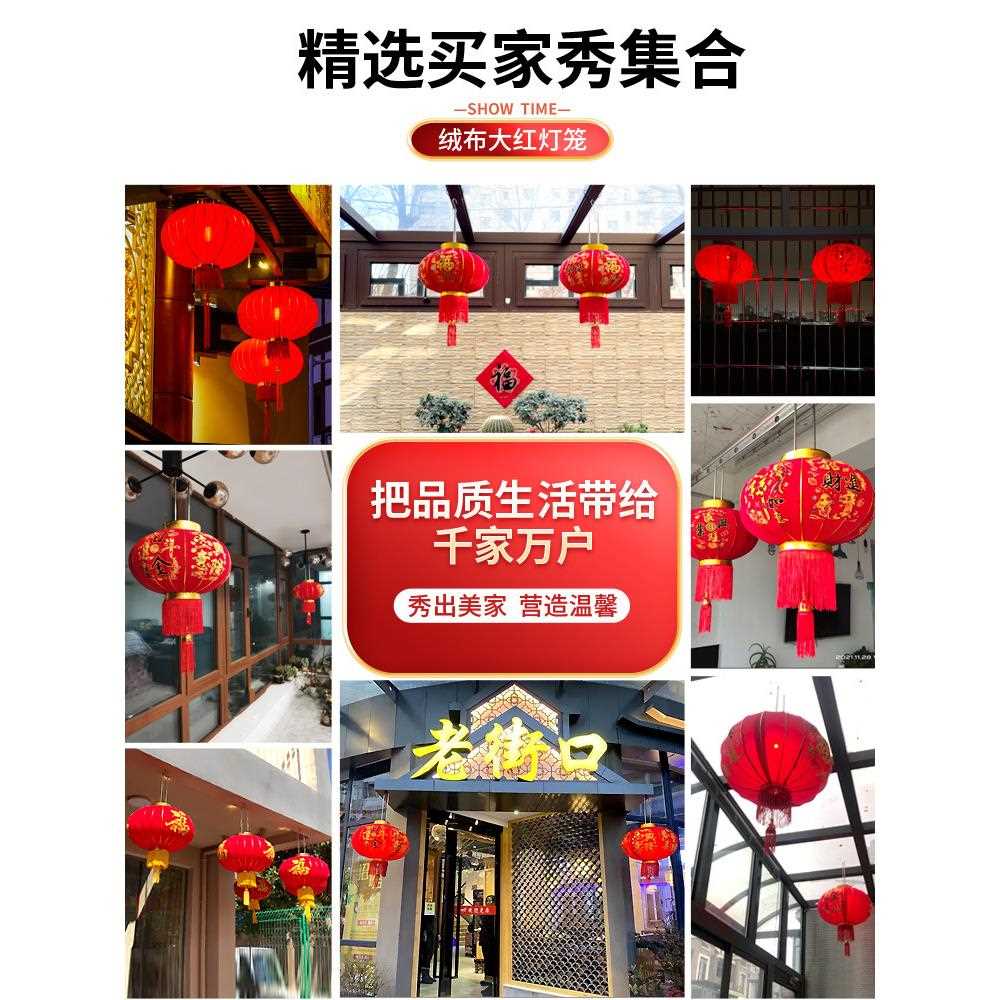 新款直销春节新年大红灯笼吊灯别墅套房庭院门前户外防水过年装饰