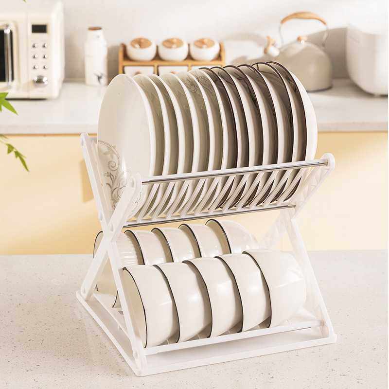 新款直销小型厨房碗碟收纳架桌面两层大容量餐盘沥水架简易可拆卸,厨房/烹饪用具,碗架,淘宝优惠券,粉丝福利购,淘宝优惠卷