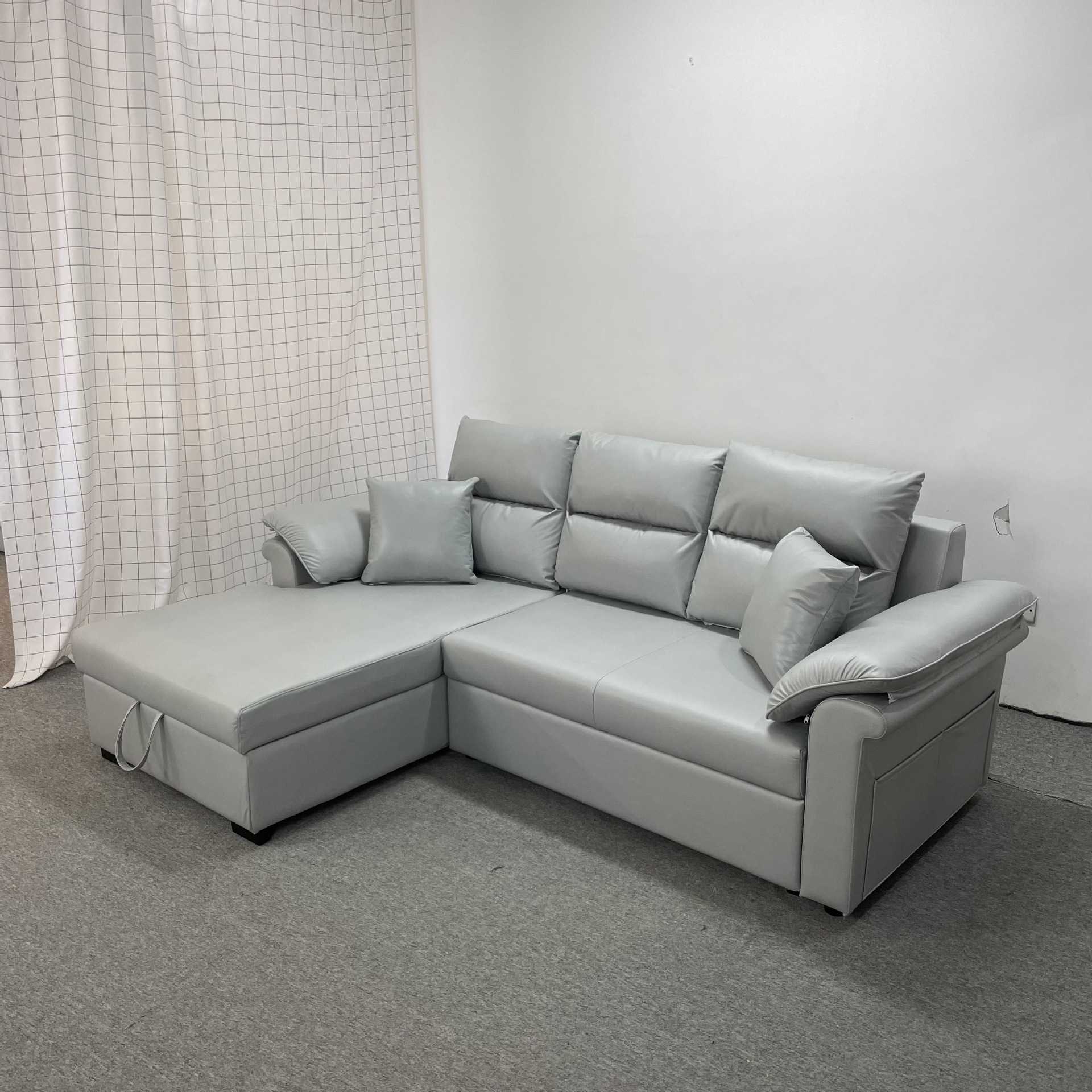 新款直销科技布轻奢沙发床可折叠多功能两用贵妃收纳大小户型客厅