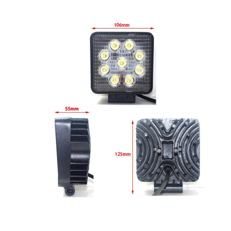 新款直销亚马逊热门汽车工作灯27W方形牧马人改装射灯叉车灯货车,汽车零部件/养护/美容/维保,大灯附件,淘宝优惠券,粉丝福利购,淘宝优惠卷