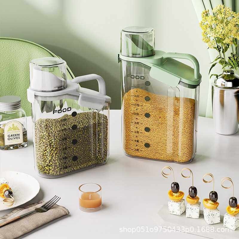 新款直销新款直销塑料透明密封罐日式手提储米桶防潮家用厨房五谷,厨房/烹饪用具,米桶/米缸,淘宝优惠券,粉丝福利购,淘宝优惠卷