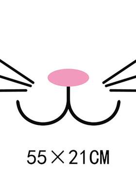 新款直销汽车车顶装饰猫兔子耳朵车灯睫毛小树苗笑脸猫车贴电动车