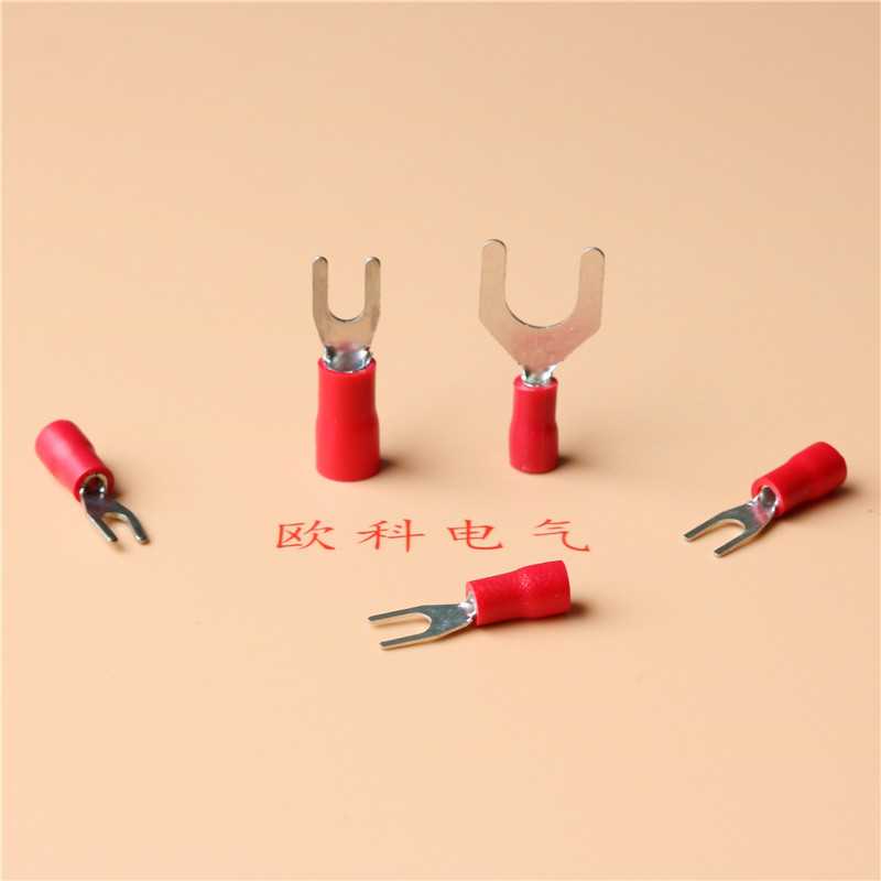 新款直销SV1.25-3叉形预绝缘端子SV2-4铜线耳 Y型线叉SV1.25-4.2