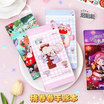 新款直销可爱week手账本加厚笔记本卡通高颜值网格简约少女日记本