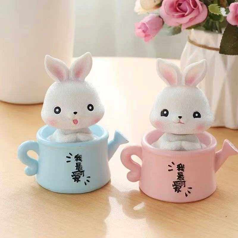 新款直销直供树脂工艺品摆件茶壶兔装饰品  创意蛋糕烘培超萌汽车,家居饰品,桌面摆件,淘宝优惠券,粉丝福利购,淘宝优惠卷