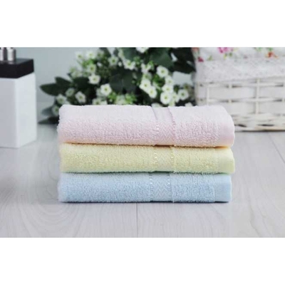 新款直销上海414钟牌柔软吸水全棉纯棉素色缎档毛巾洗脸面巾 1615