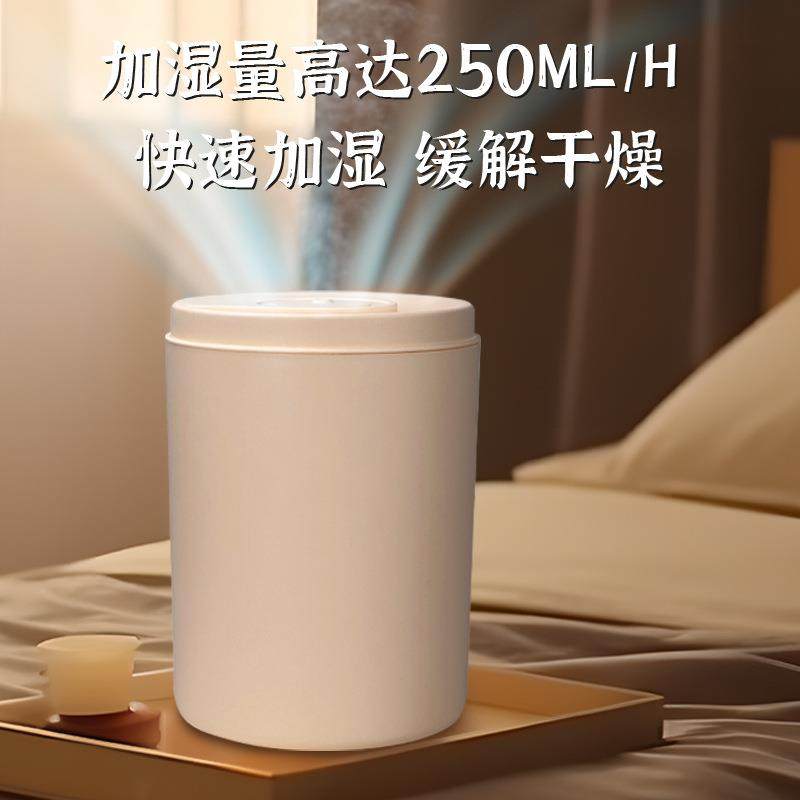 新款直销加湿器卧室家用双喷静音usb大雾量超香薰器空气净化器七