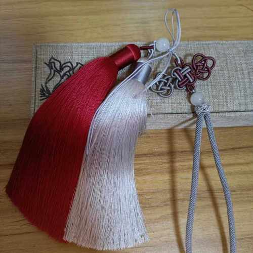 新款直销新款diy 汽车挂件中国结双色流苏穗子