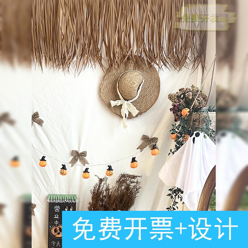 万圣节咖啡店南瓜灯串led彩灯拍照场景装饰氛围道具装饰桌面摆件