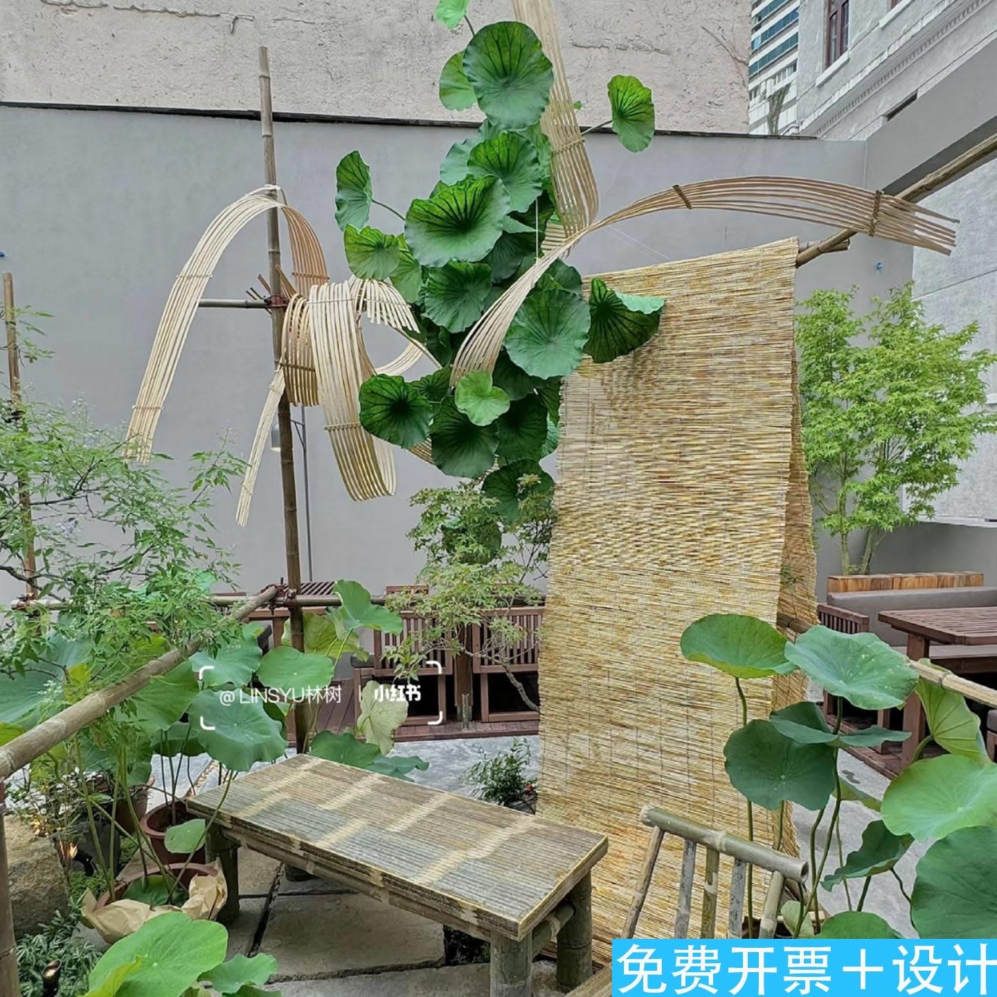 夏日吊顶仿真荷叶花户外防