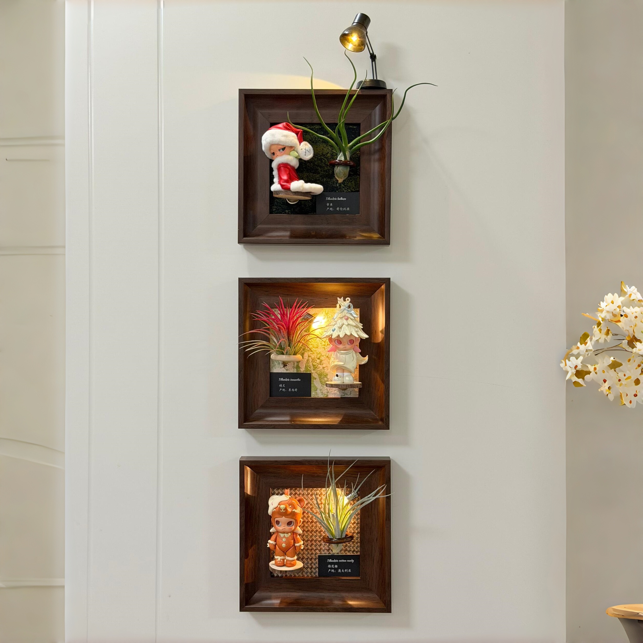 盲盒相框diy造景适用于泡泡玛特系列盲盒手办展示相框展示架收纳