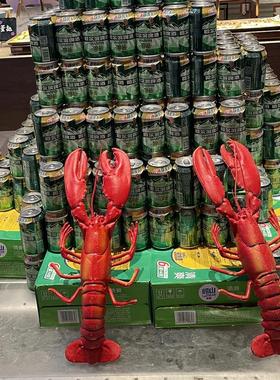 海鲜餐厅地中海风格装饰仿真大龙虾摆件网红龙虾馆氛围布置小龙虾