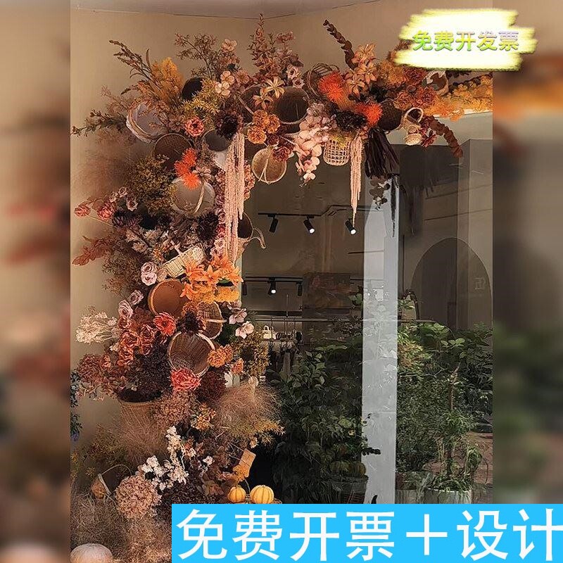 秋季店铺门头软装复古系仿