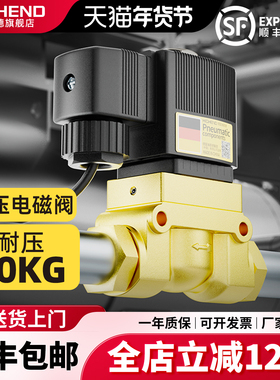 50公斤气动高压电磁阀5404-02/03/04/06吹瓶机船用常闭蒸汽阀水阀