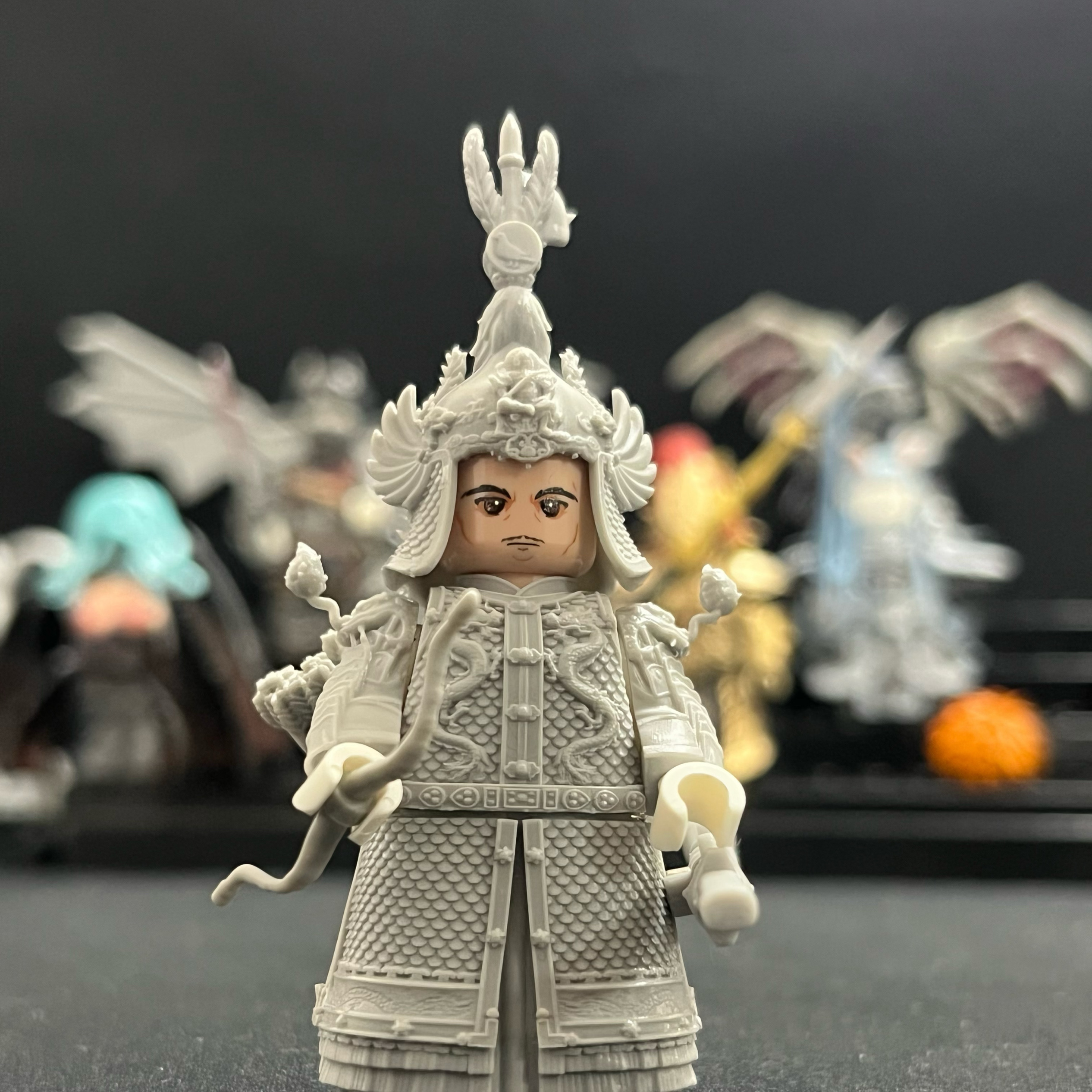 明军系列万历皇帝明神宗朱翊钧第三方3D打印积木古代人仔积木玩具