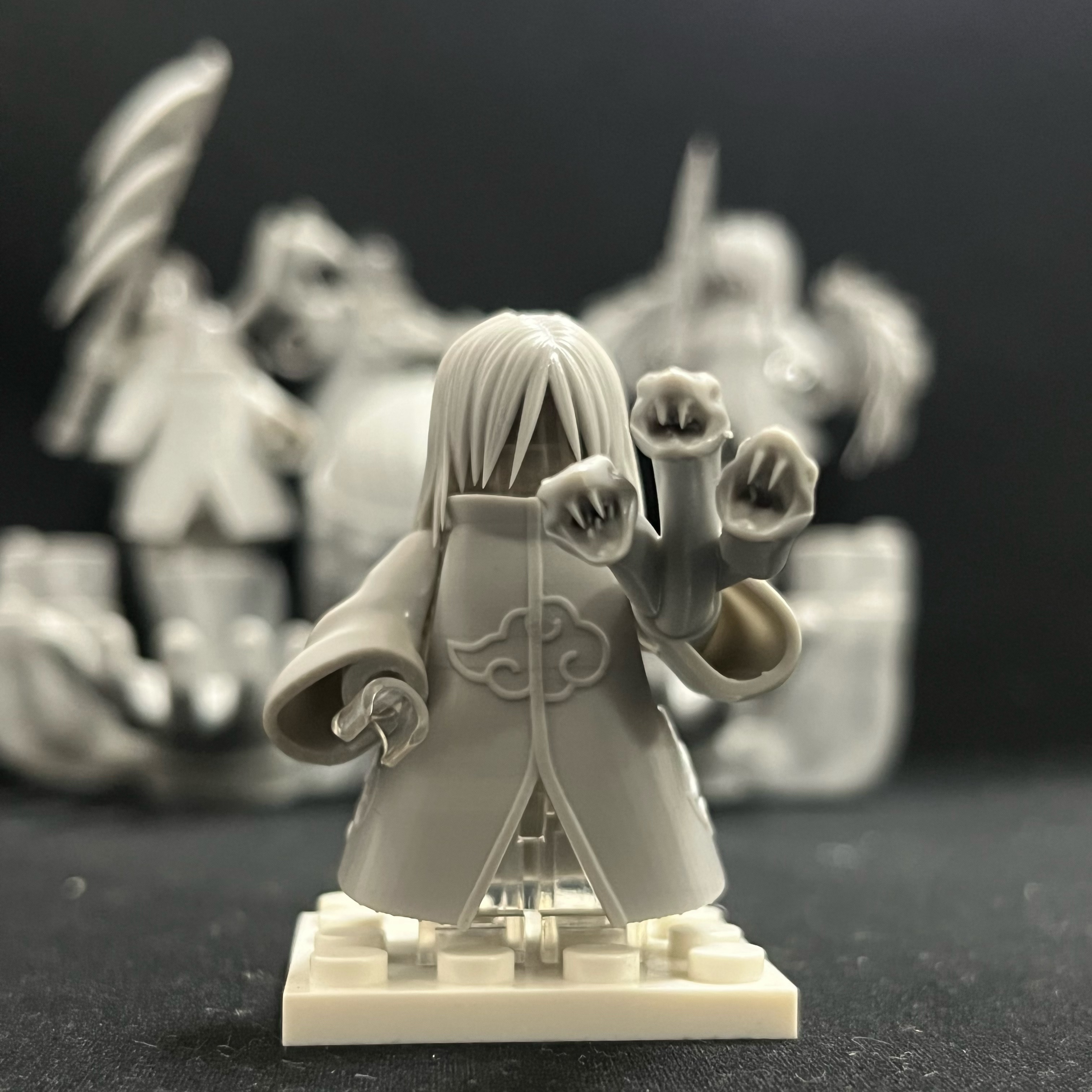 火影忍者系列晓组织大蛇丸第三方3D打印积木人仔积木玩具游戏白模