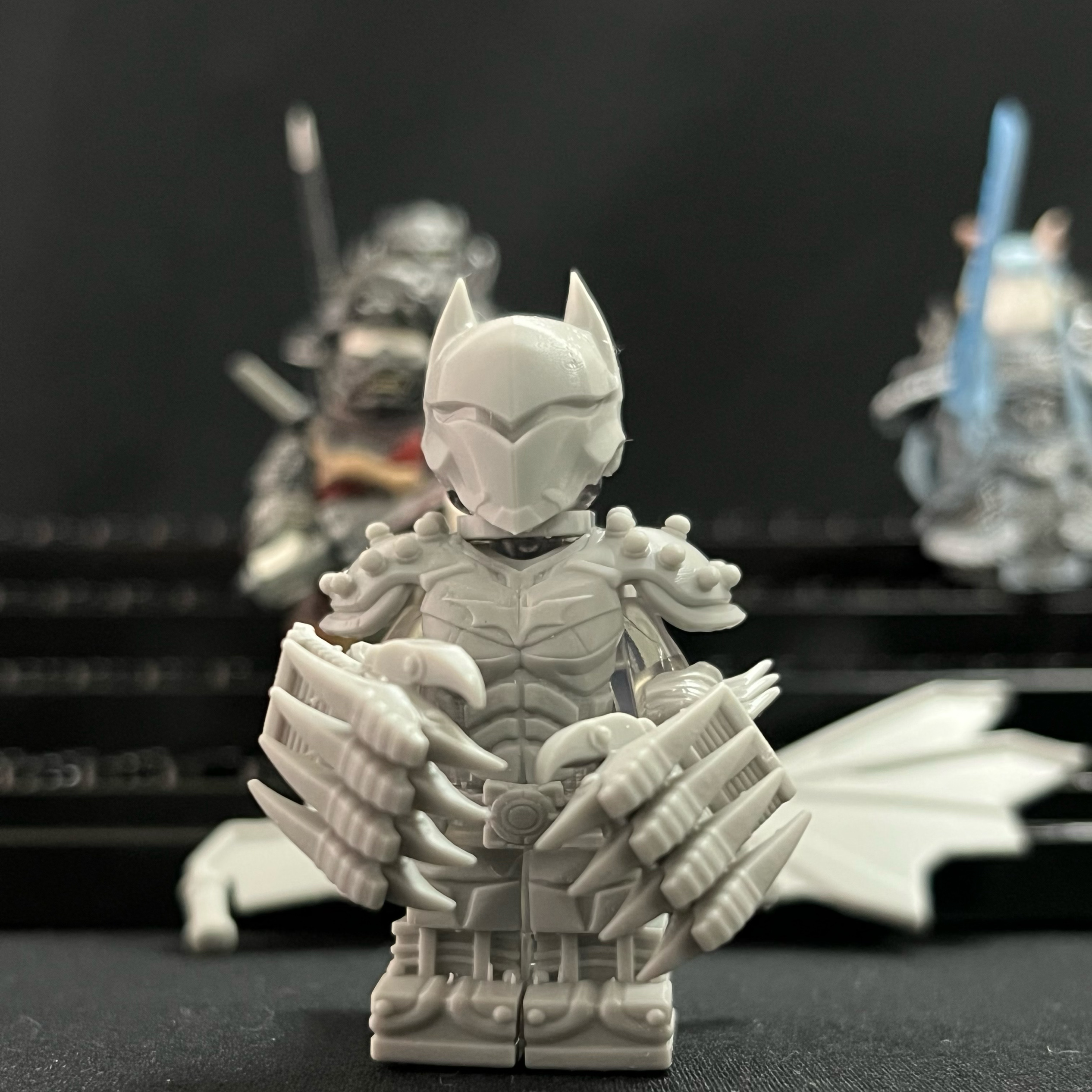 漫威系列DC黑暗骑士dc蝙蝠侠3D打印积木人仔玩具游戏兼容国产白模