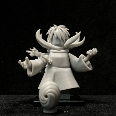 火影忍者系列重生暴怒带土白第三方打印积木人仔玩具游戏白模手办