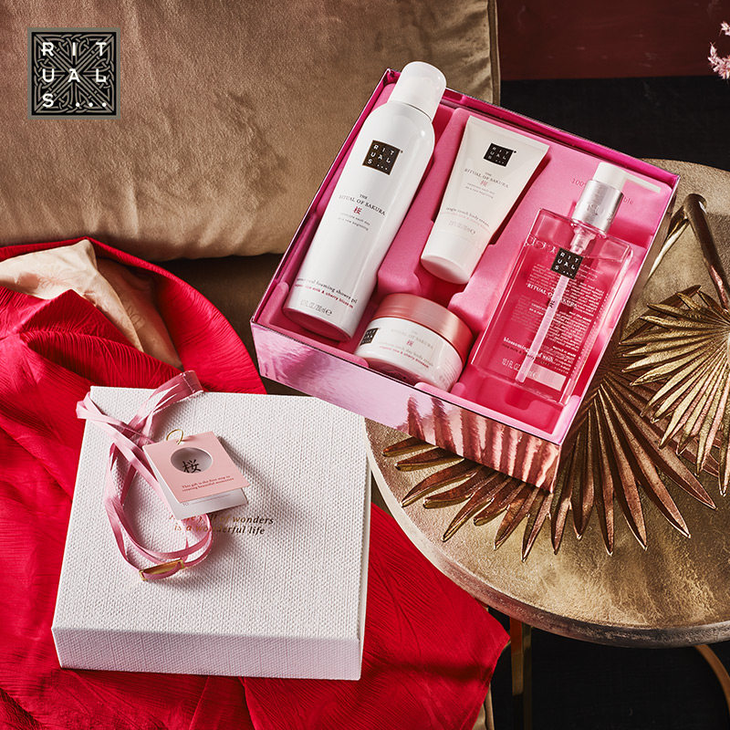 Rituals荷兰进口樱花套装沐浴露身体乳霜磨砂膏香薰洗手液女礼盒