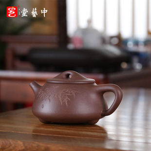 李昌鸿三足孤品收藏品老紫泥手工茶壶 中艺堂宜兴紫砂壶原矿正品
