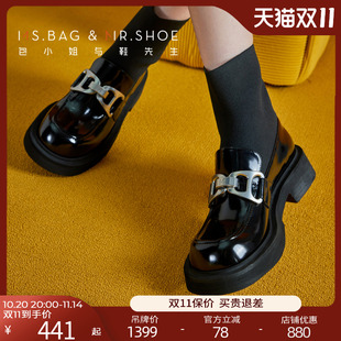 弹力袜靴女BW233245 厚底学院风轻酷扣式 包小姐与鞋 先生经典