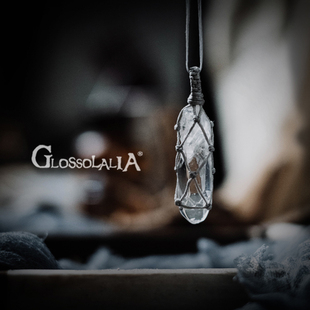 Purifying | 天使的低语 白水晶柱 手工编织水晶原石项链