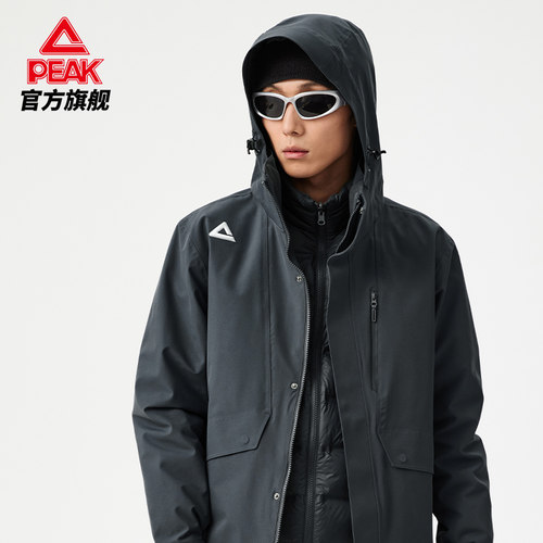 匹克驭峰甲三合一羽绒冲锋衣男冬季新款三防户外运动外套男登山服