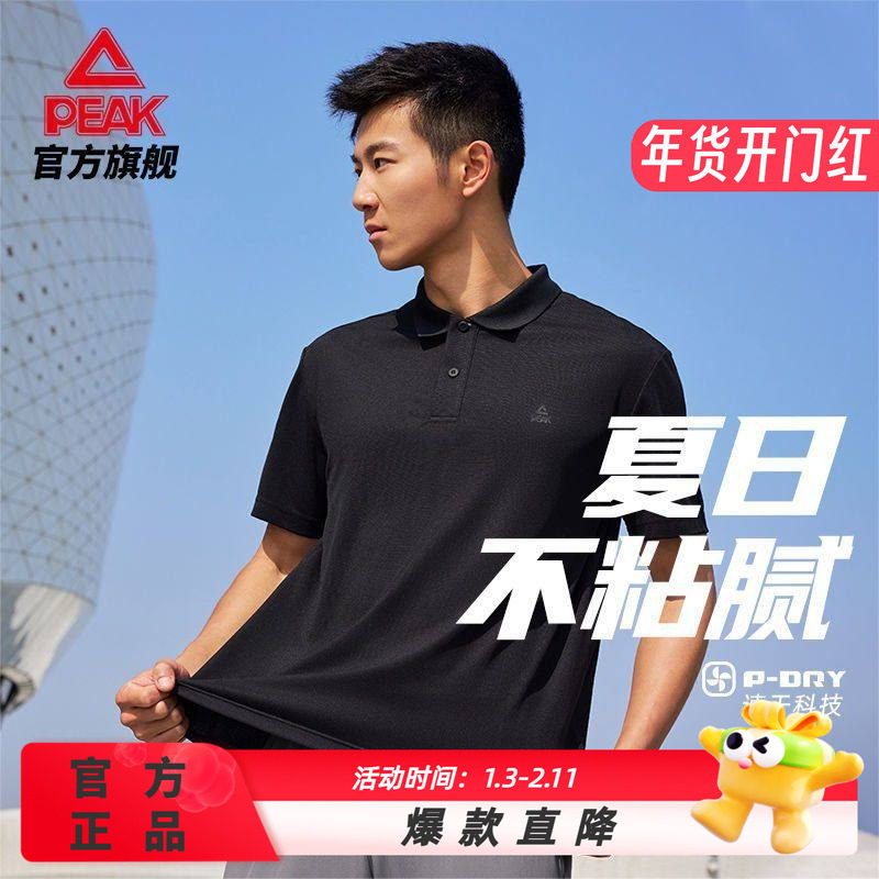 匹克速干翻领短袖T恤男士透气休闲POLO衫跑步运动上衣男官方正品,运动服/休闲服装,运动T恤,淘宝优惠券,粉丝福利购,淘宝优惠卷
