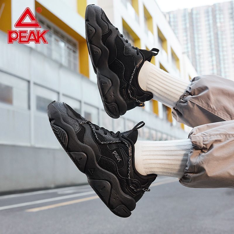 匹克乐游猫爪休闲鞋男鞋春季新款厚底增高复古老爹鞋女休闲运动鞋