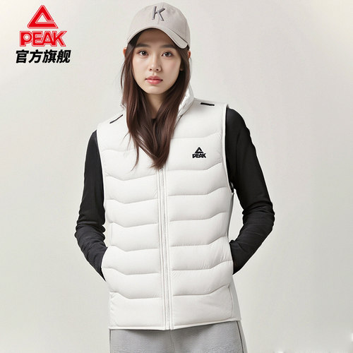 匹克官方正品马甲保暖秋冬立领弹力时尚百搭休闲字母印花马甲男