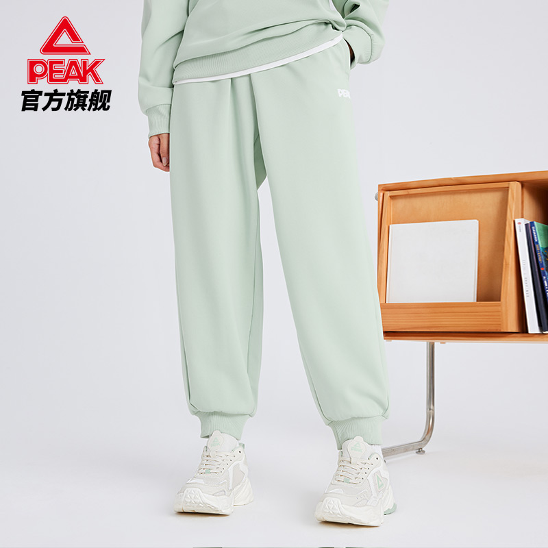匹克针织长裤新款户外防风保暖舒适运动裤女款休闲跑步裤官方正品