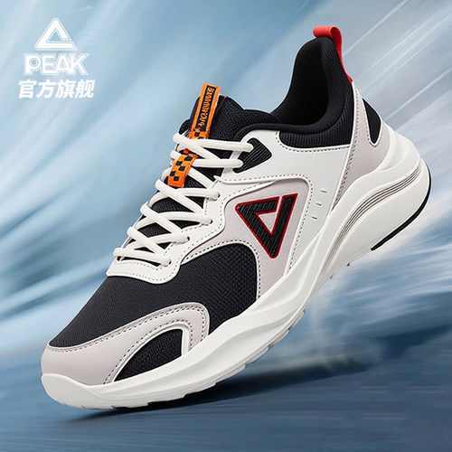 匹克轻跃态极跑步鞋男鞋黑色轻质缓震回弹慢跑鞋软底走路运动鞋子