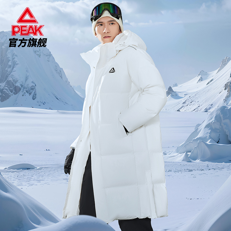 匹克RIGHT系列正品中长款羽绒服情侣新款防风保暖运动外套羽绒服