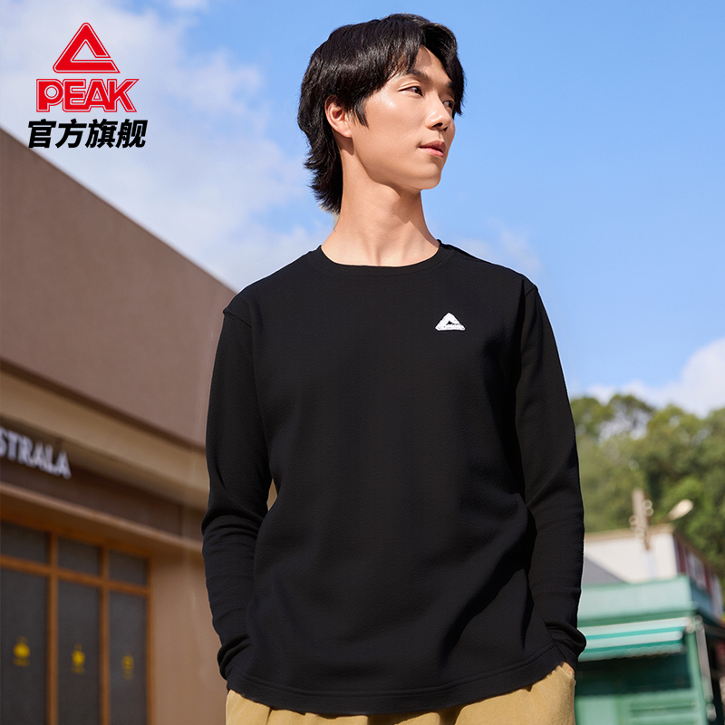 匹克运动长袖男女速干圆领卫衣长T休闲百搭通勤情侣上衣长袖卫衣