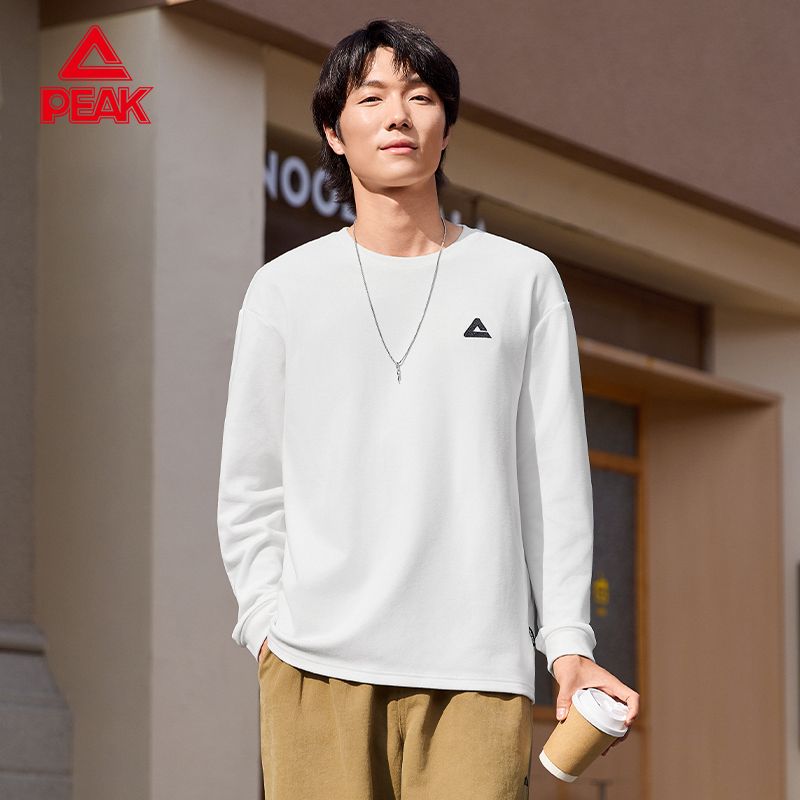 匹克运动长袖男女速干圆领卫衣长T休闲百搭通勤情侣上衣长袖卫衣