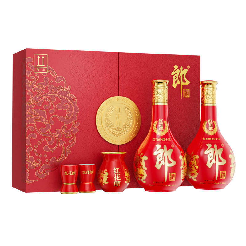 红花郎1553度500ml酱香型白酒图片