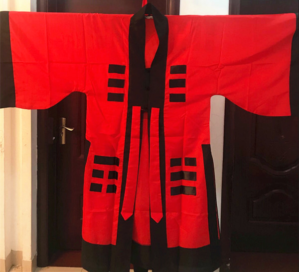 新款道法衣 八卦经衣 林正英同款 红色道服 道袍 法衣 道士八卦衣