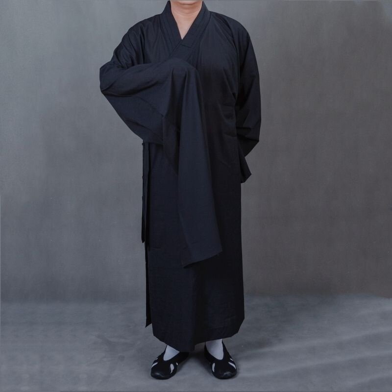 特卖道士青衣服装道装斜襟道袍男女太极道家长袍道长道装夏季法衣