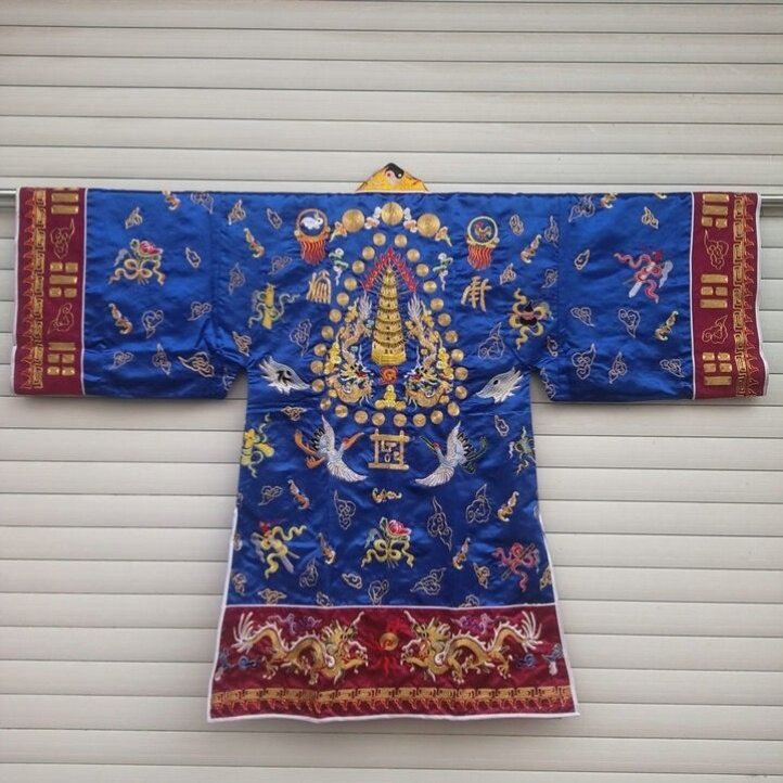 特卖正一派服装 玉罗宵台法衣/道袍 单层小袖道服仿手工盘金线