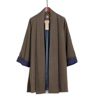 特賣僧服冬季 加厚保暖禪修居士服道袍外披外套 毛呢大衣外套秋冬季
