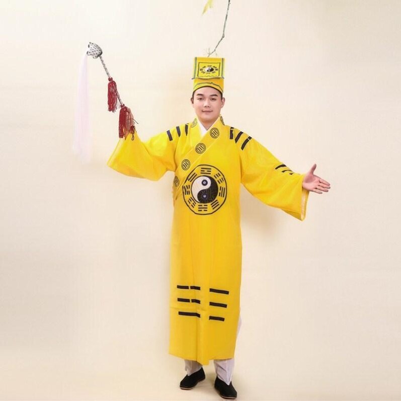特卖道士服装道袍法衣八卦衣茅山舞台演出道士服全套道士服男林正