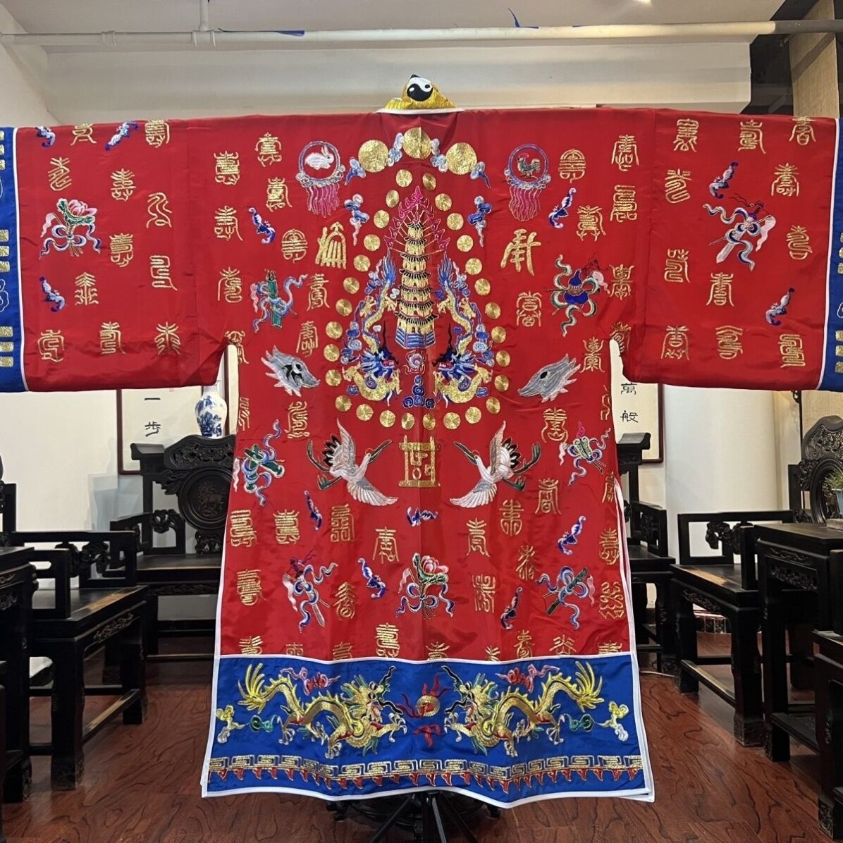 特卖道士服高功服全金寿字萧台二十八星宿小袖法衣降衣道袍