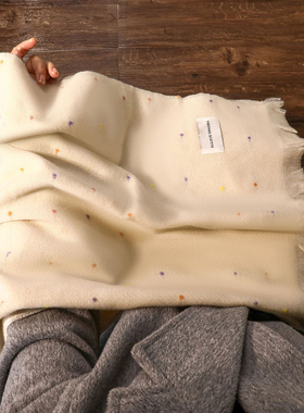 白色围巾女秋冬季2025新款韩系百搭可爱学生保暖高级氛围感围脖潮