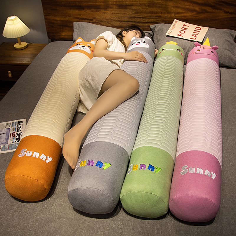 夏季冰丝圆柱抱枕长条枕女生睡觉床上夹腿侧睡枕头大靠枕床头靠垫