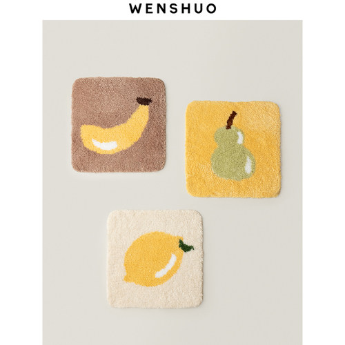 WENSHUO原创簇绒水果椅垫防冷