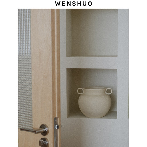 WENSHUO奶油蜜罐餐具收纳罐