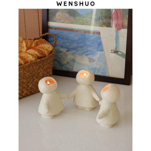 WENSHUO香薰蜡烛人形公仔香薰
