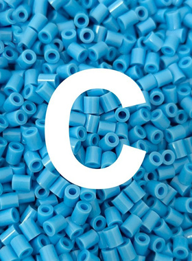 拼豆2.6mmC色系29色蓝色补充包融合豆290色1000粒袋装mard同款