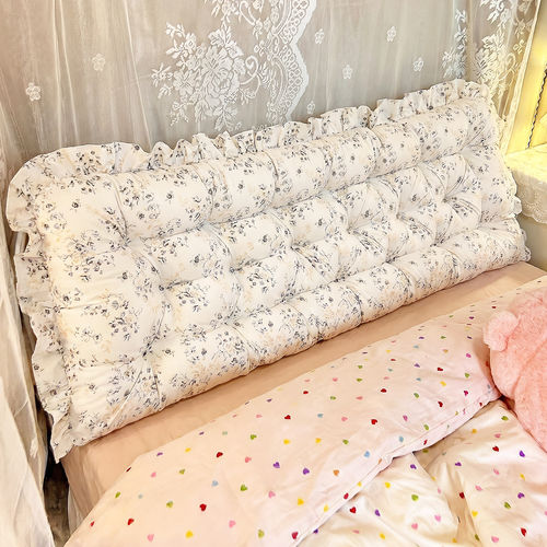 床头靠垫软包荷叶边卧室靠枕床上用品加厚靠背枕头学生宿舍靠垫枕